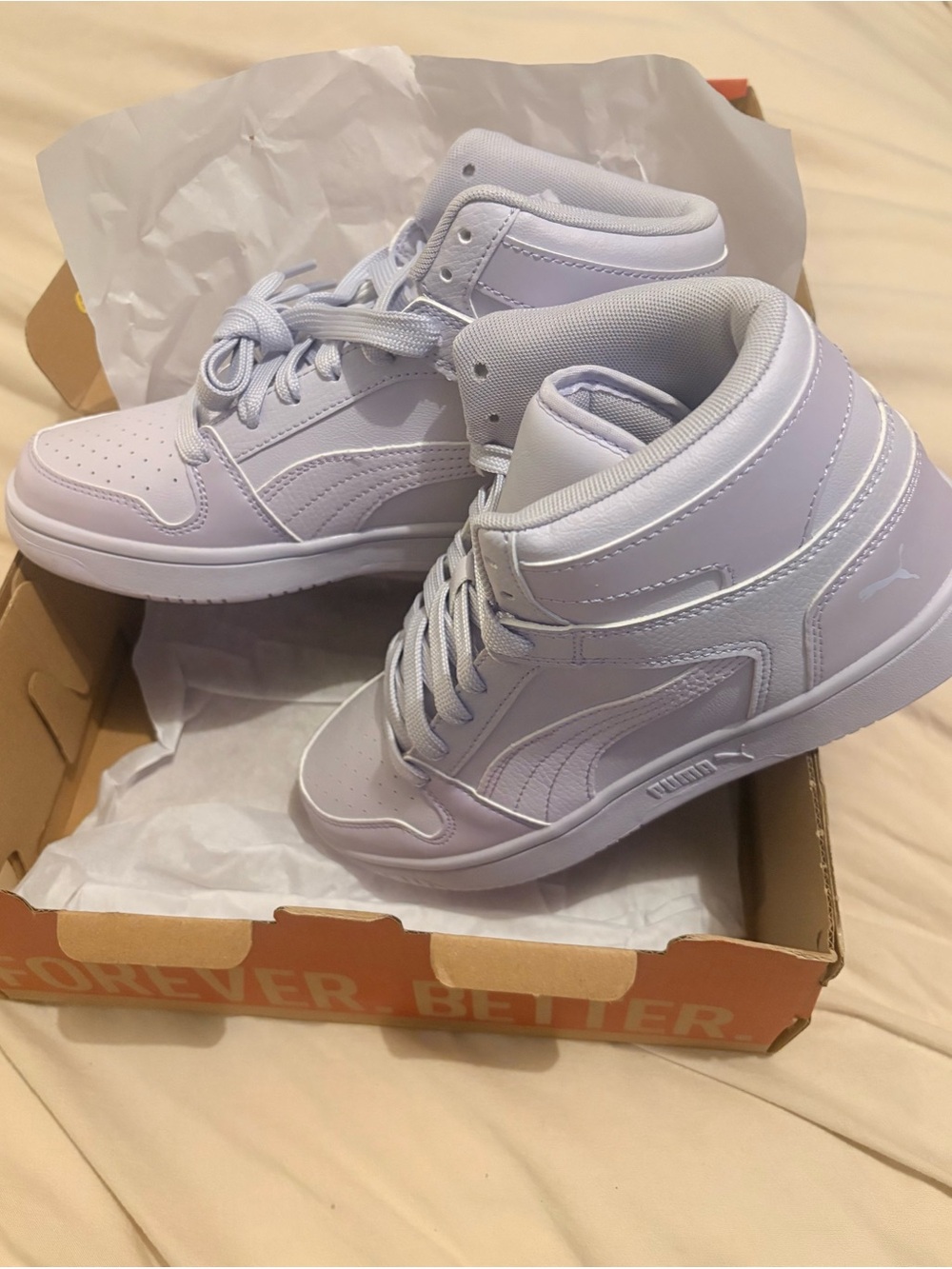 Puma Kids High-Top Sneakers in Light Lavender